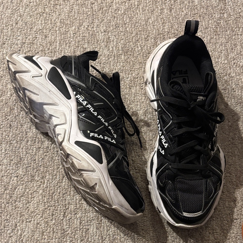 Fila Black & White Chunky Sneakers